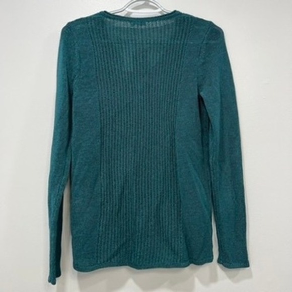 J Mclaughlin Donovan Sweater XS NWT $198 Green Knit Long Sleeve Havana Cotton - Picture 2 of 7